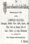 ANNONCE fra 1868 fra FABRIKANT N. HANSEN i HORSENS
